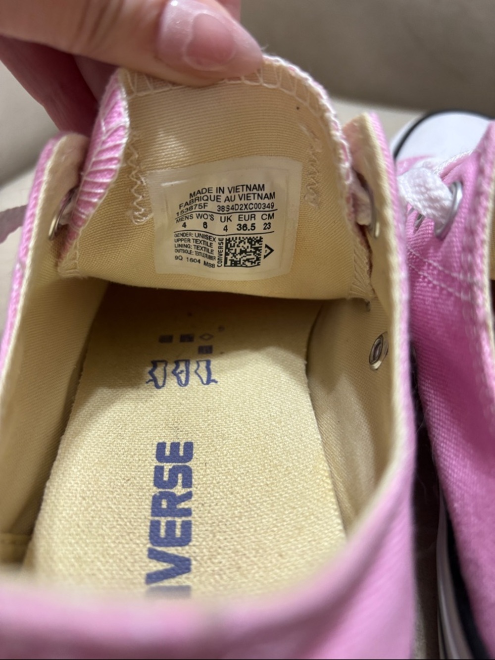 Converse All Star Low Top Sneakers in Pink & White - Picture 6 of 9